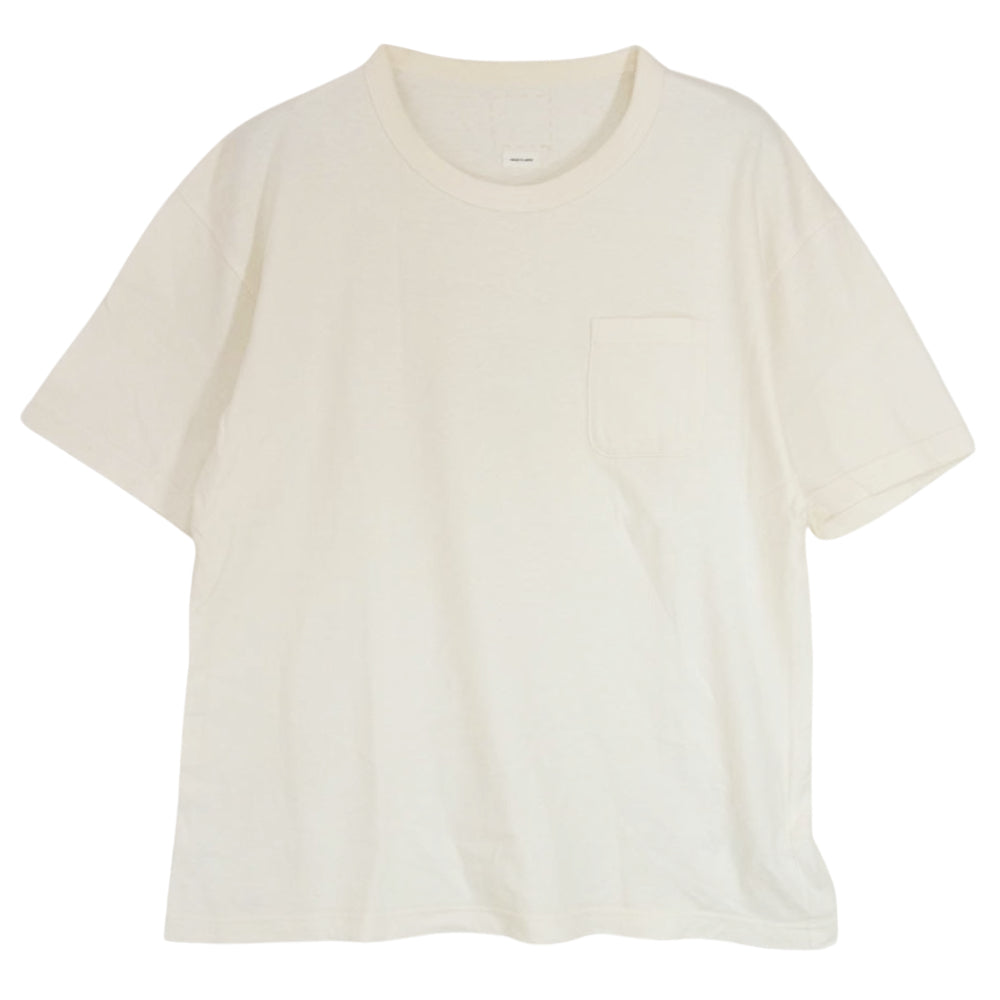 VISVIM ビズビム 22SS 0122105010017 JUMBO TEE S/S C/WS カシミヤ 天竺製 クルーネック ワンウォッシュ 半袖 Tシャツ オフホワイト系 2【新古品】【未使用】【中古】
