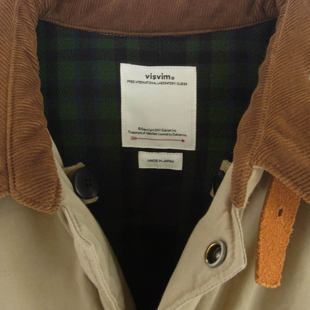 VISVIM ビズビム 24AW 0124205013023 BLACK KITE COAT BEIGE ブラックカイト コート ベージュ ベージュ系 1【新古品】【未使用】【中古】