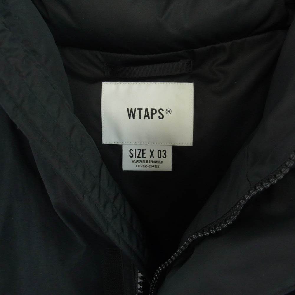 WTAPS ダブルタップス 22AW 222BRDT-JKM03 TORPOR JACKET トーパー ジャケット フーデッド ジャケット ブラック系 03【中古】