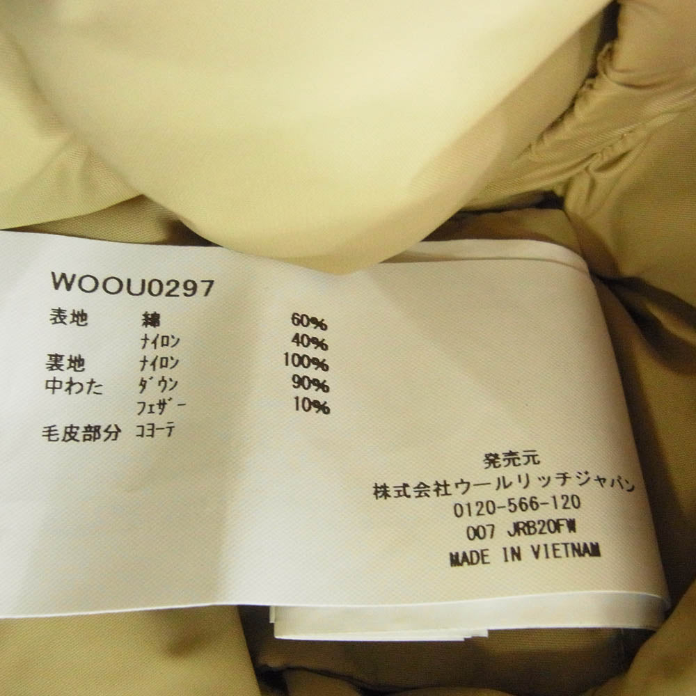 WOOLRICH ウールリッチ WOOU0297　 NEW ARCTIC PARKA ニュー アーク ティック パーカ ダウン ジャケット ファーフード ネイビー系 M【美品】【中古】