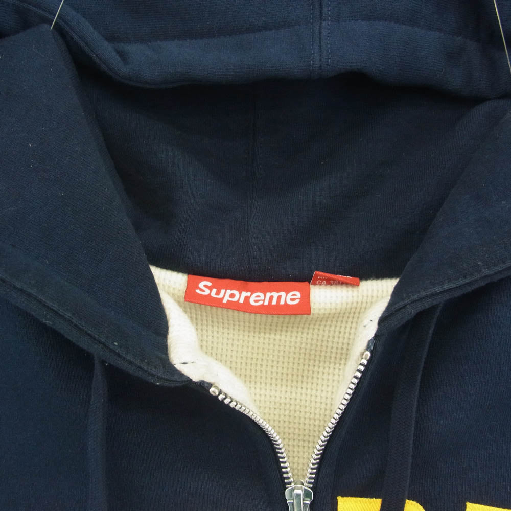 Supreme シュプリーム 24AW 24AW Arc Thermal Zip Up Hooded Sweatshirt アーチ サーマル ジップアップ フーディー スウェットシャツ ネイビー系 ネイビー系 M【中古】