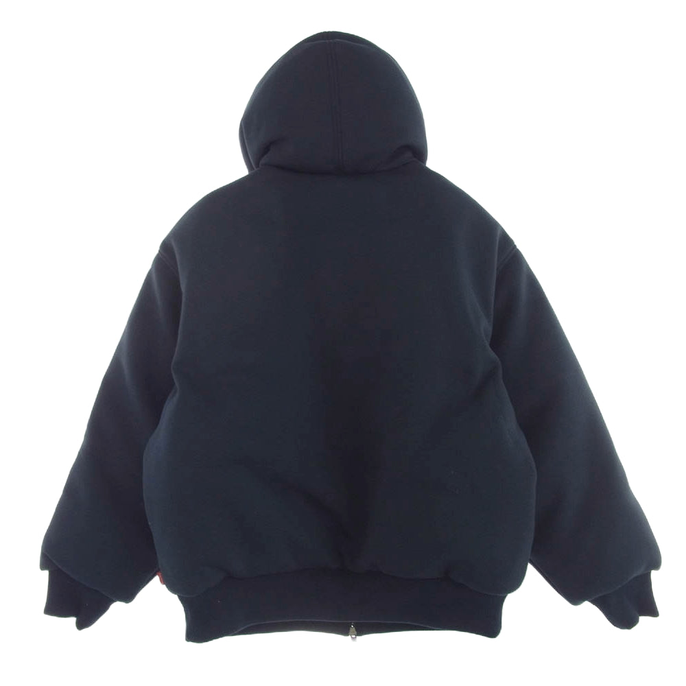 Supreme シュプリーム 24AW × The North Face Down Filled Zip Up Hooded Sweatshirt ノースフェイス フィルド ジップ アップ 中綿 パーカー ネイビー系 ダークグレー系 M【中古】