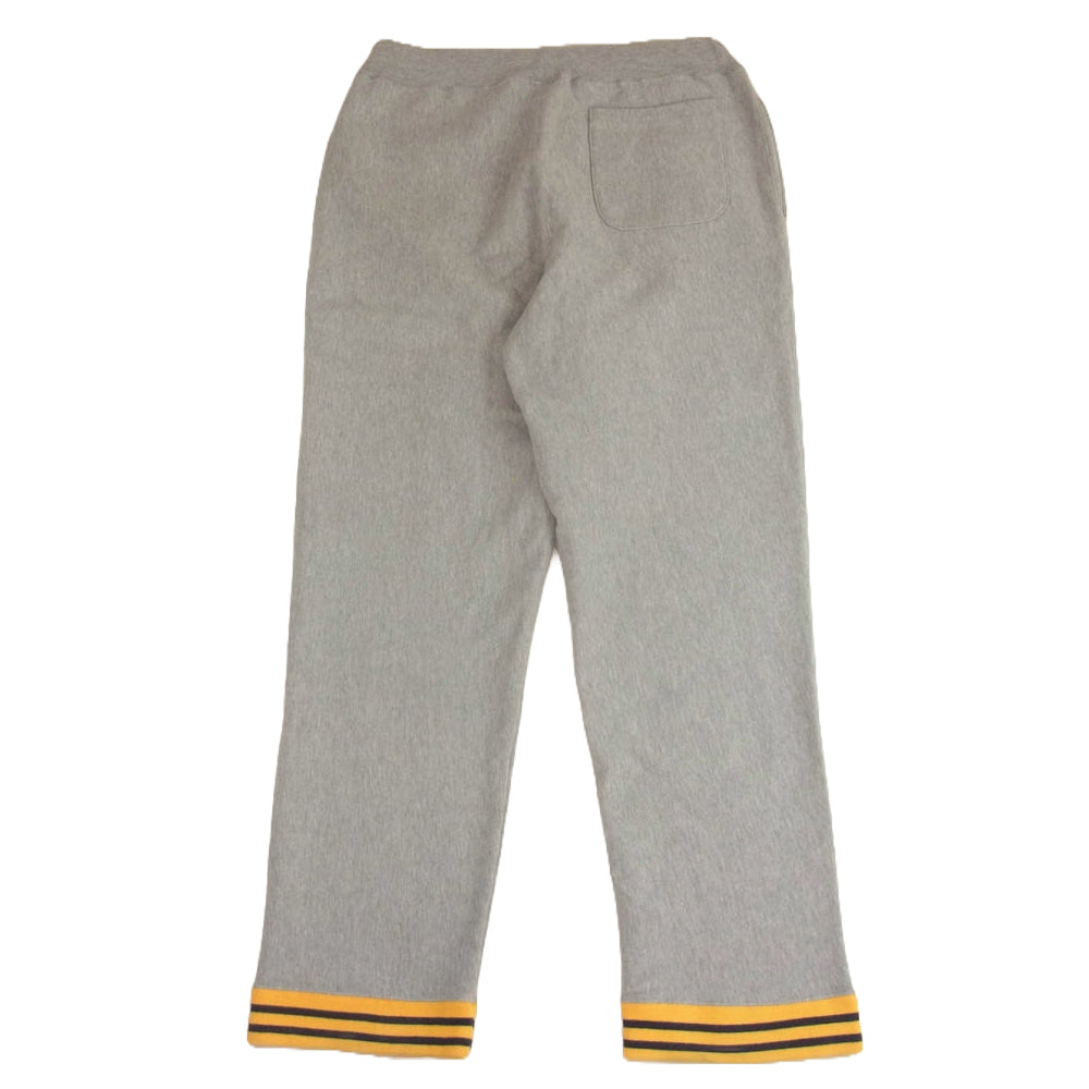 Champion チャンピオン 復刻 青 単色タグ Pアップリケ リバースウィーブ パンツ グレー系 L【中古】