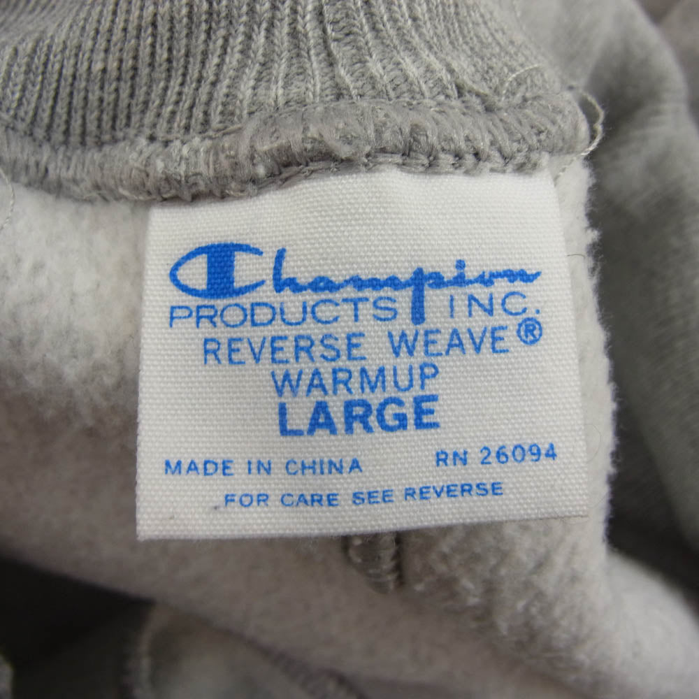 Champion チャンピオン 復刻 青 単色タグ Pアップリケ リバースウィーブ パンツ グレー系 L【中古】
