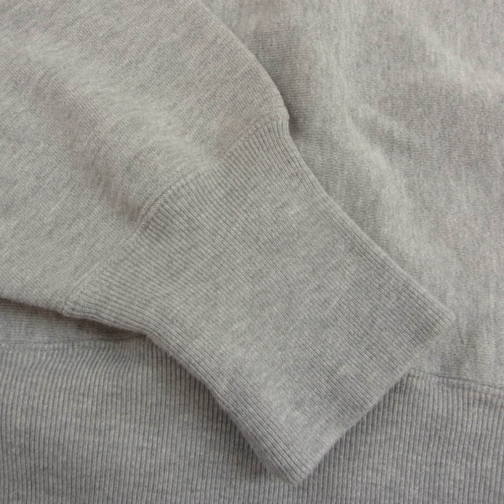 Champion チャンピオン 復刻 青 単色タグ リバースウィーブ プルオーバー パーカー 両面プリント NAVY グレー系 L【中古】