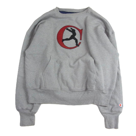 Champion チャンピオン  USA製 リバースウィーブ スウェット ダブルフェイス リバーシブル グレー系 L【中古】