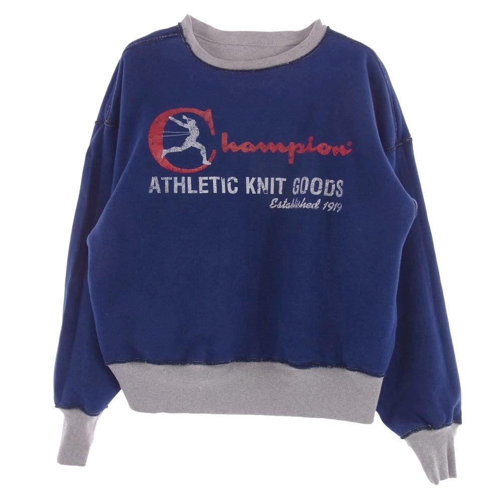 Champion チャンピオン  USA製 リバースウィーブ スウェット ダブルフェイス リバーシブル グレー系 L【中古】