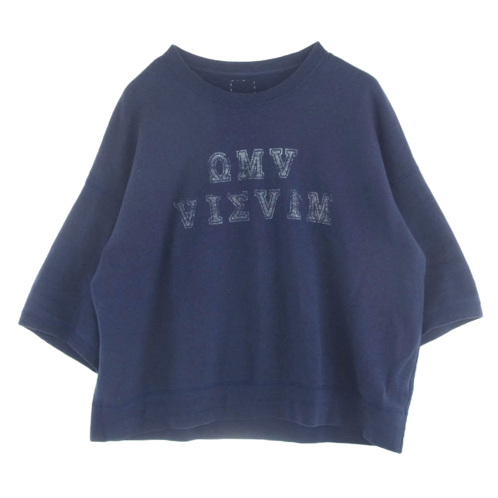 VISVIM ビズビム 22SS 0122105010027 AMPLUS SB SWEAT S/S ALUMNI プリント 半袖 アンプラス スウェット ネイビー系 4【中古】