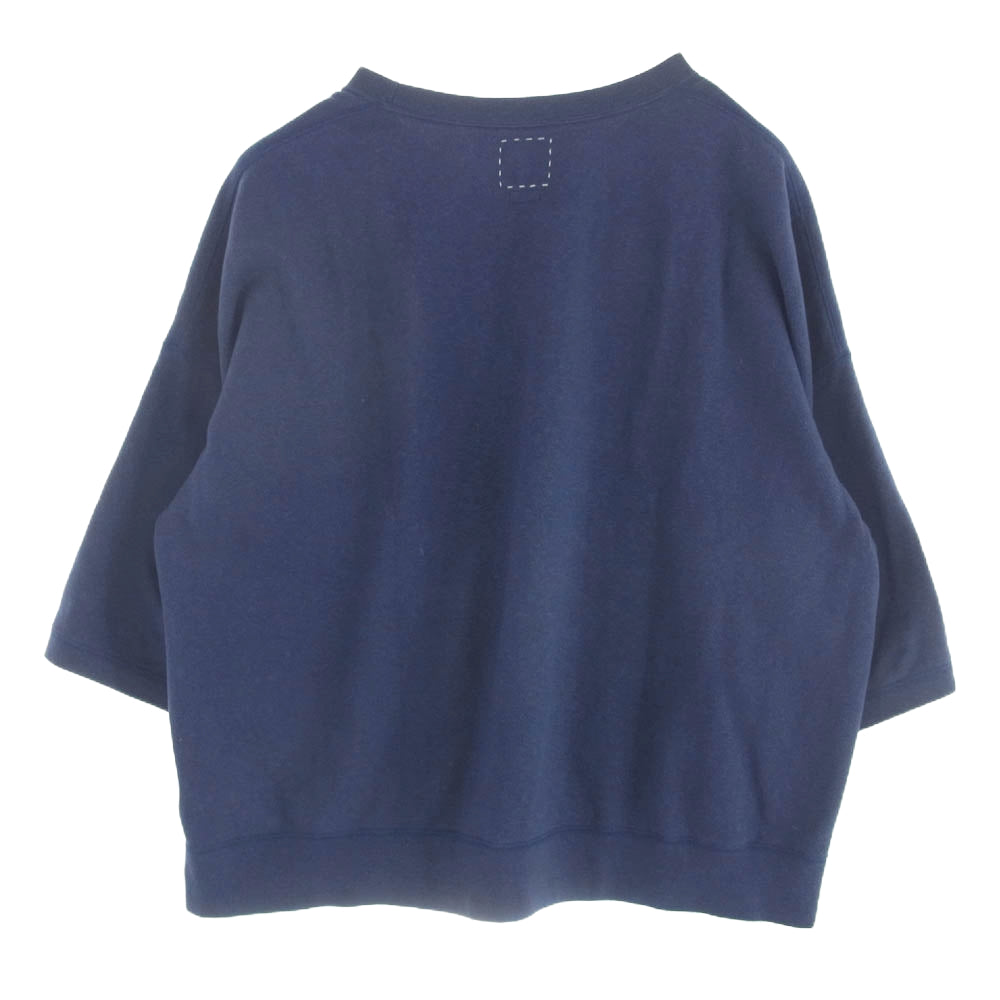 VISVIM ビズビム 22SS 0122105010027 AMPLUS SB SWEAT S/S ALUMNI プリント 半袖 アンプラス スウェット ネイビー系 4【中古】