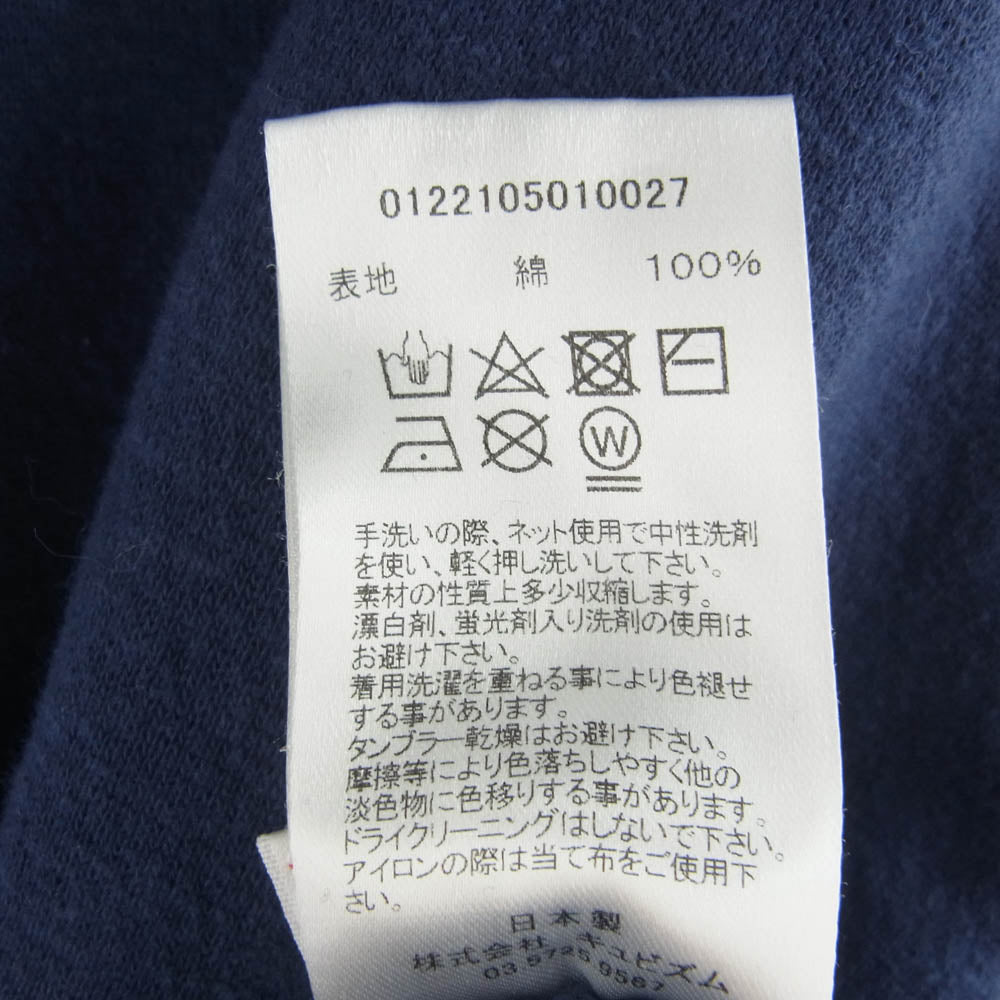 VISVIM ビズビム 22SS 0122105010027 AMPLUS SB SWEAT S/S ALUMNI プリント 半袖 アンプラス スウェット ネイビー系 4【中古】