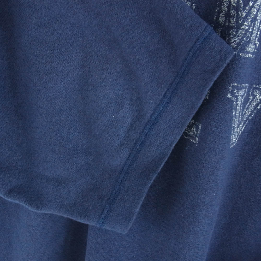 VISVIM ビズビム 22SS 0122105010027 AMPLUS SB SWEAT S/S ALUMNI プリント 半袖 アンプラス スウェット ネイビー系 4【中古】