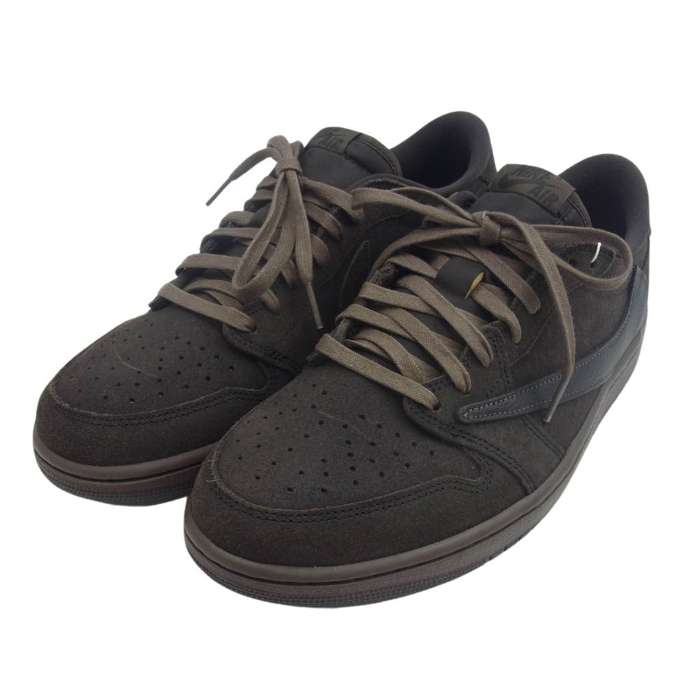 NIKE ナイキ × Travis Scott フェイクバスターズ鑑定済 DM7866-202 Air Jordan 1 Low OG SP トラヴィススコット エアジョーダン1 ロー ブラウン系 ダークブラウン系 28.0cm【新古品】【未使用】【中古】