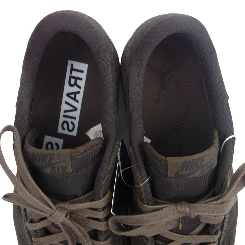 NIKE ナイキ × Travis Scott フェイクバスターズ鑑定済 DM7866-202 Air Jordan 1 Low OG SP トラヴィススコット エアジョーダン1 ロー ブラウン系 ダークブラウン系 28.0cm【新古品】【未使用】【中古】