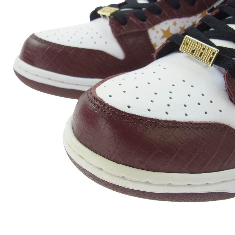 Supreme シュプリーム ×Nike ナイキ フェイクバスターズ鑑定済 DH3228-103 SB Dunk Low OG QS Gold Stars shushu SB ダンク ロー ゴールドスターズ ブラウン系 ゴールド系 27cm【新古品】【未使用】【中古】