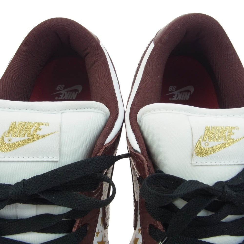 Supreme シュプリーム ×Nike ナイキ フェイクバスターズ鑑定済 DH3228-103 SB Dunk Low OG QS Gold Stars shushu SB ダンク ロー ゴールドスターズ ブラウン系 ゴールド系 27cm【新古品】【未使用】【中古】