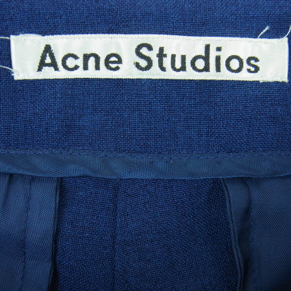 ACNE STUDIOS アクネストゥディオズ 19SS FN-WN-TROU000085 テーラード フレア トラウザーズ パンツ ネイビー系 36【中古】