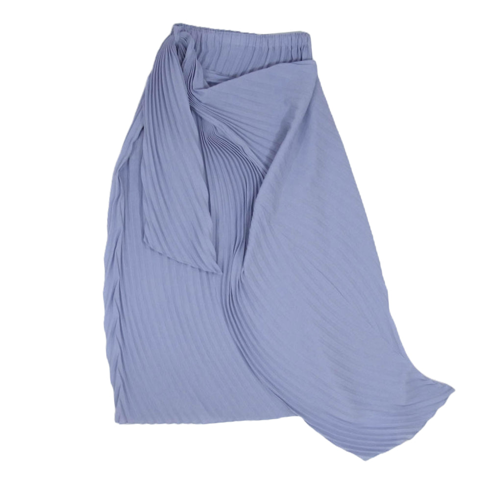 ISSEY MIYAKE イッセイミヤケ 24AW IM43FG163 WRAPPED PLEATS SKIRT  プリーツ マキシ丈 変形 スカート ブルー系 2【中古】