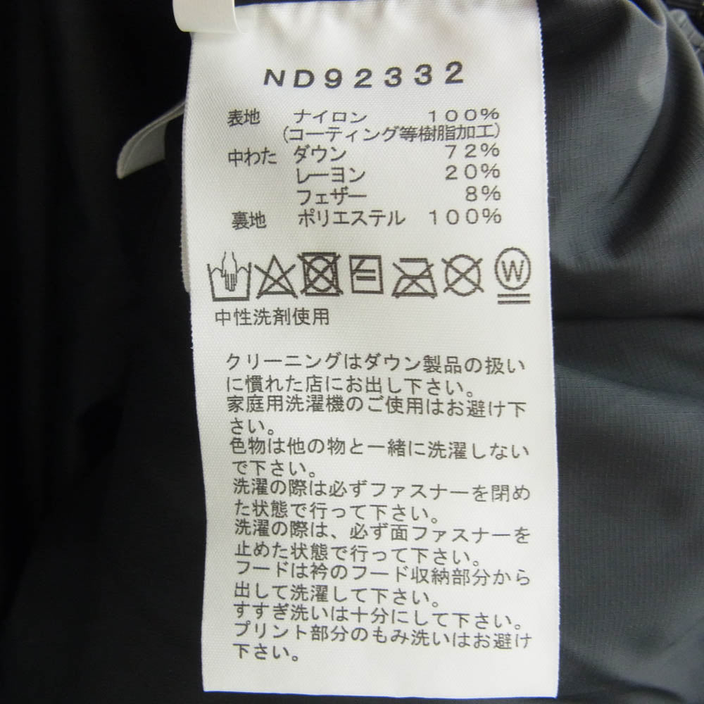 THE NORTH FACE ノースフェイス ND92332 GTX Nuptse Jacket ゴアテックス ヌプシ ダウン ジャケット ブラック Mサイズ ブラック系 M【中古】
