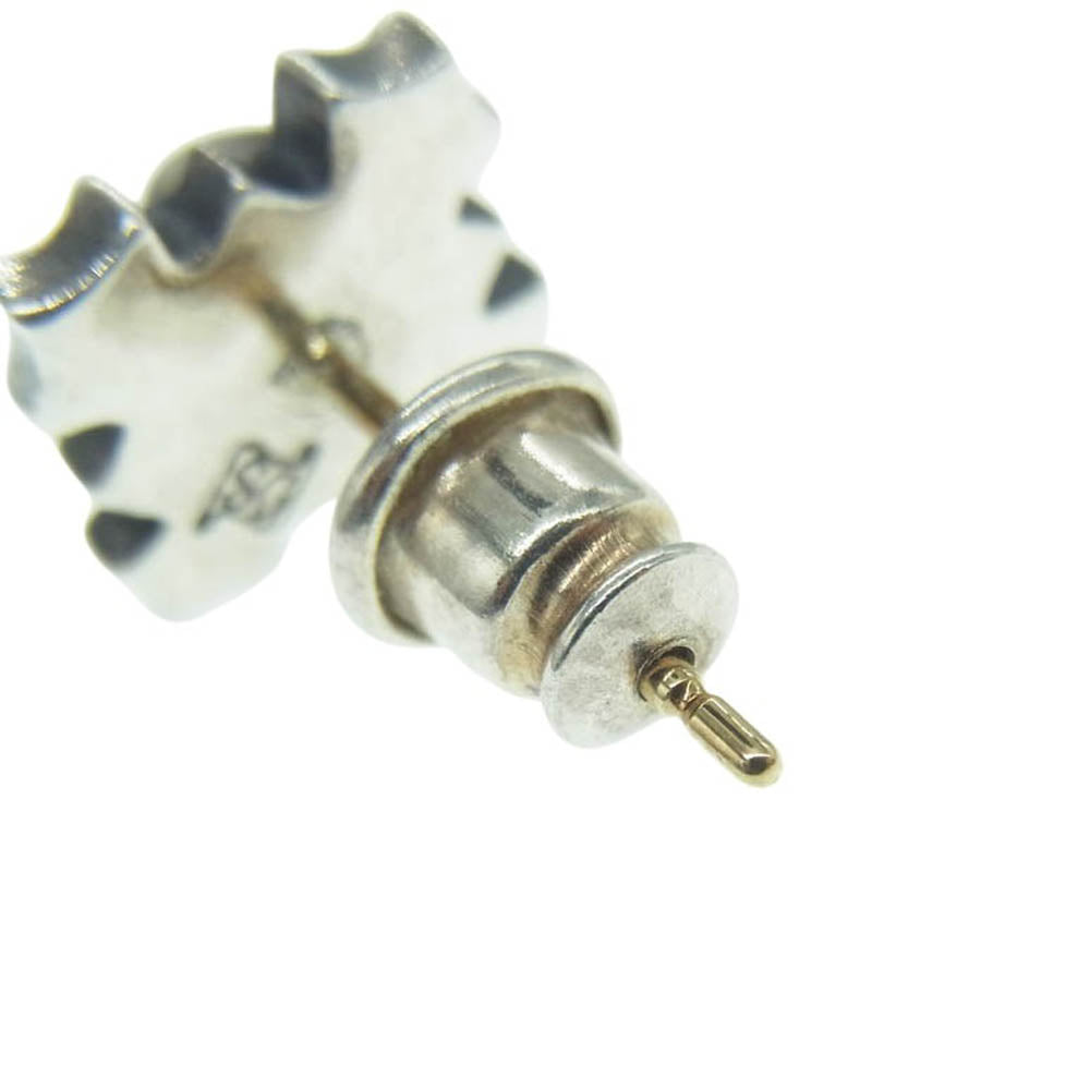 STANLEY GUESS スタンリーゲス スカル クロス スタッド ピアス シルバー系【中古】