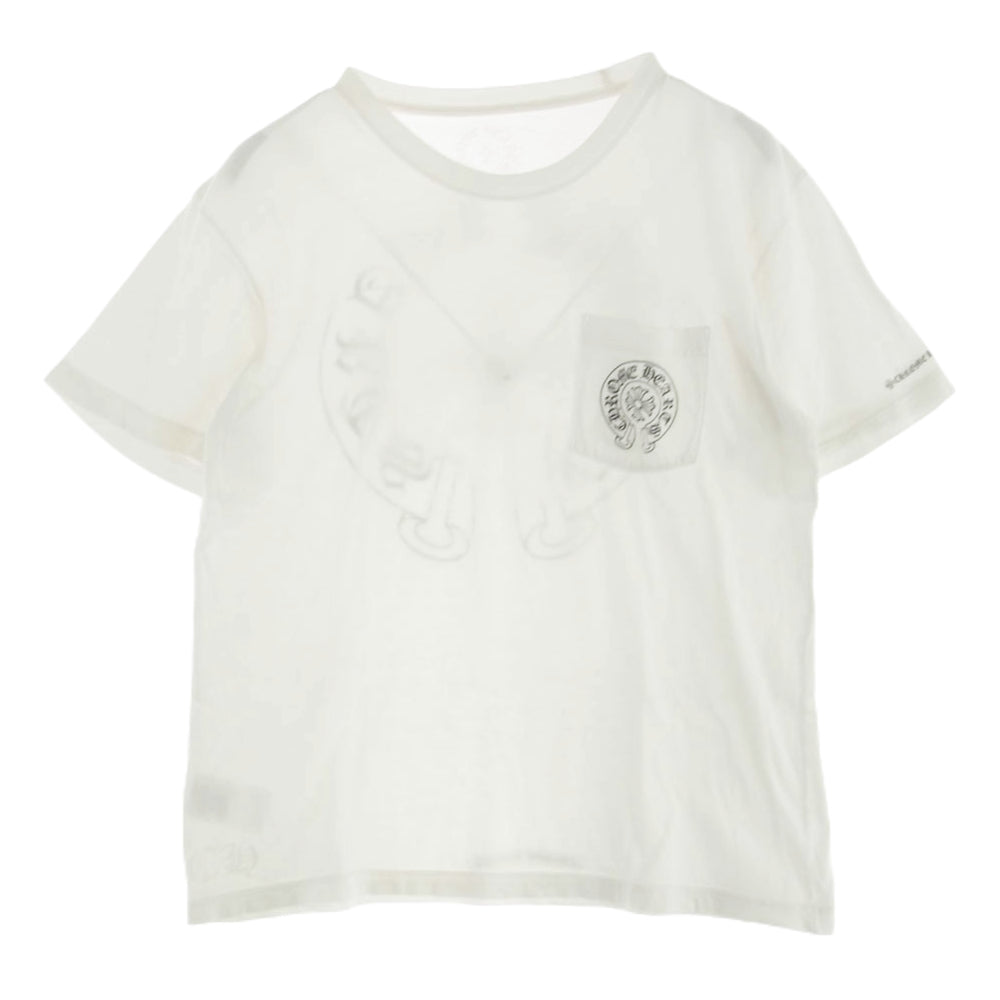 CHROME HEARTS クロムハーツ（原本無） CH T-SHRT ホースシュー バックプリント 半袖 Tシャツ ホワイト系 L【中古】