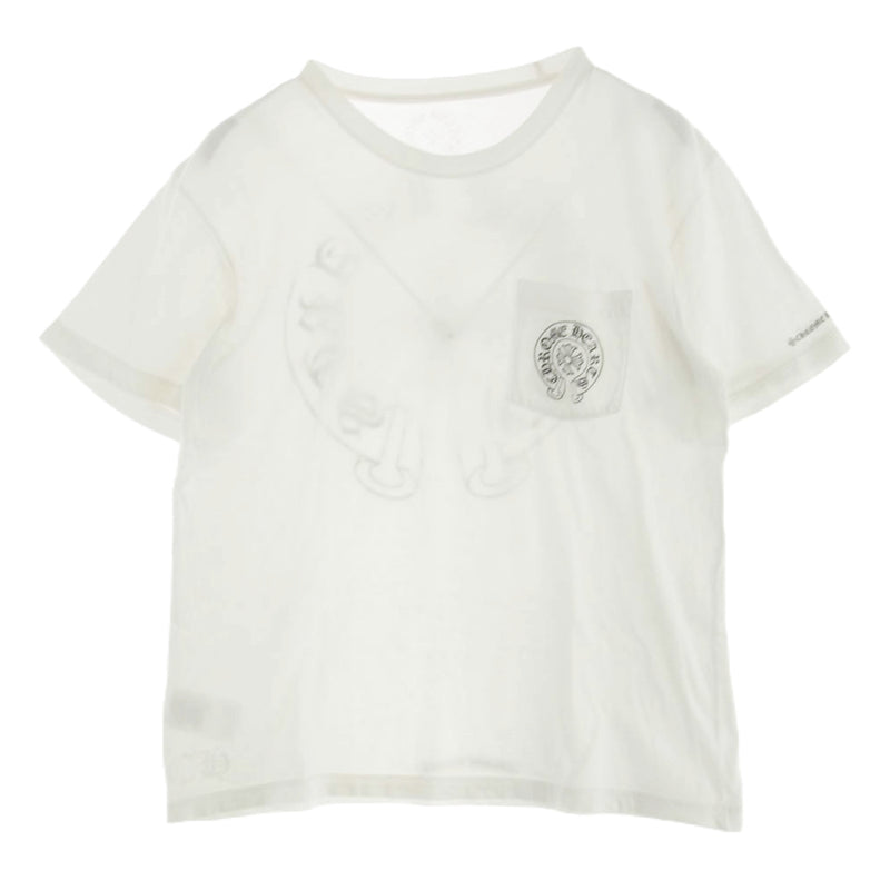 CHROME HEARTS クロムハーツ（原本無） CH T-SHRT ホースシュー バックプリント 半袖 Tシャツ ホワイト系 L【中古】