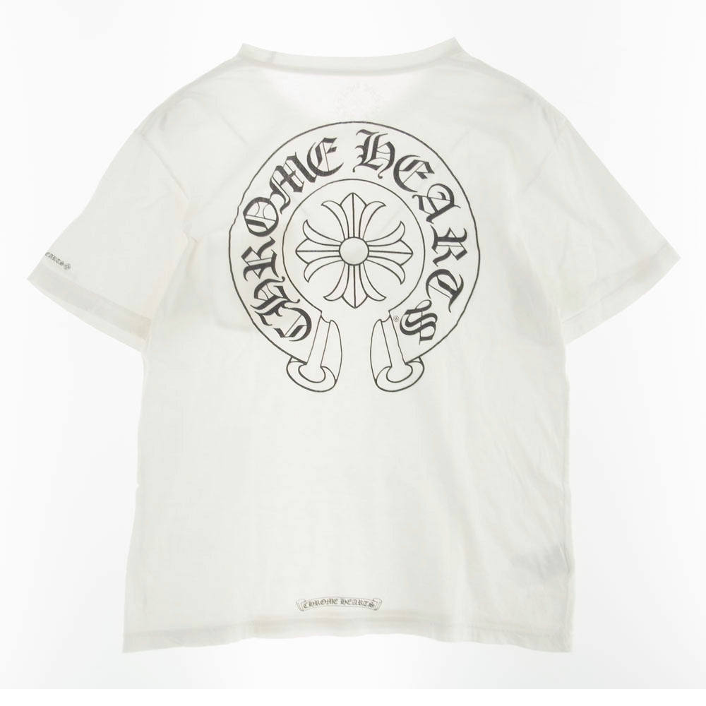 CHROME HEARTS クロムハーツ（原本無） CH T-SHRT ホースシュー バックプリント 半袖 Tシャツ ホワイト系 L【中古】
