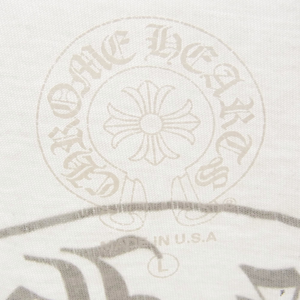 CHROME HEARTS クロムハーツ（原本無） CH T-SHRT ホースシュー バックプリント 半袖 Tシャツ ホワイト系 L【中古】