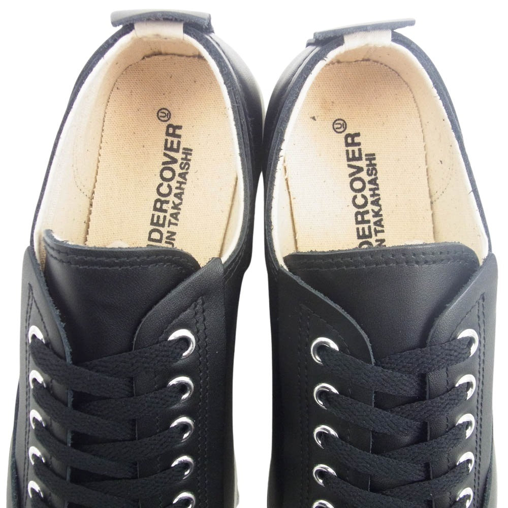 UNDERCOVER アンダーカバー UC2D9F02 ジャックパーセルタイプ レザー スニーカー ブラック ブラック系 ホワイト系 M【極上美品】【中古】