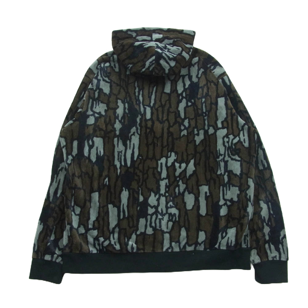 Carhartt カーハート 13224 80's USA製 モッシーオーク カモ ベロア ジップ パーカー ブラウン系 グレー系 ブラック系 XL【中古】