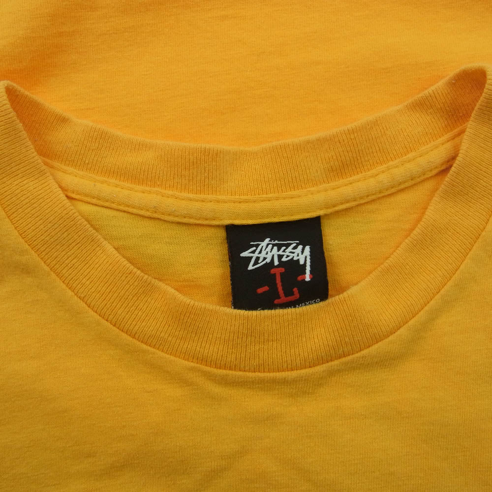 STUSSY ステューシー DIAMOND ダイアモンド プリント 半袖 Tシャツ イエロー Lサイズ イエロー系 L【中古】