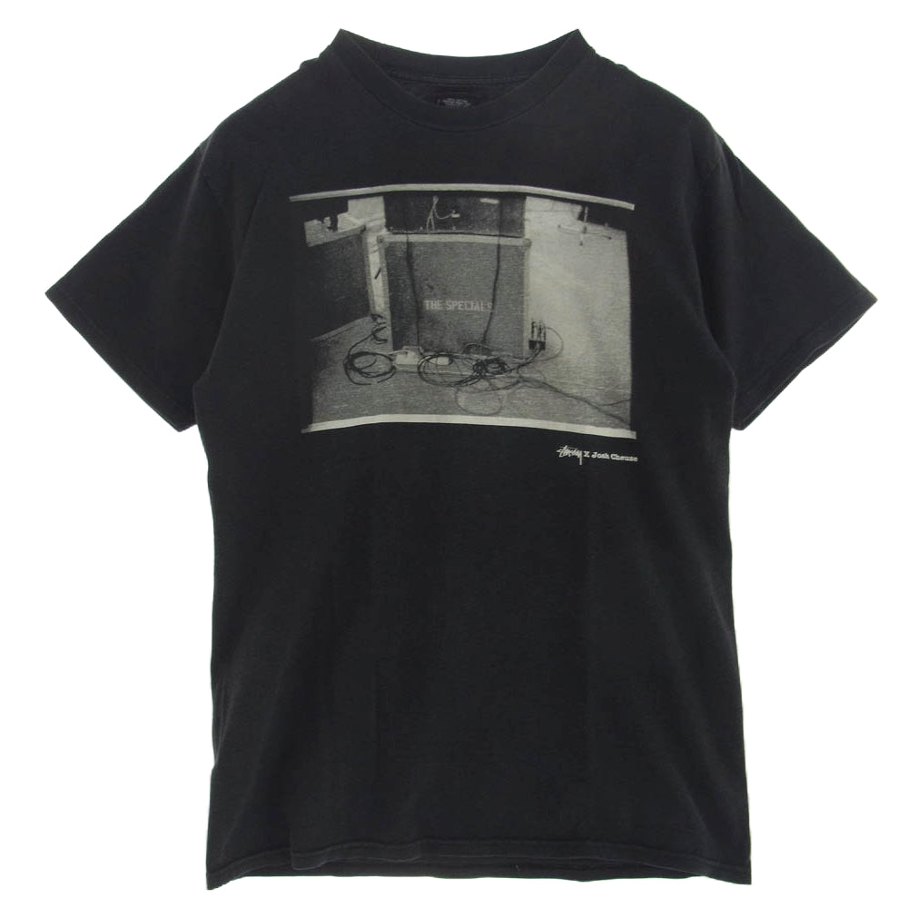 STUSSY ステューシー Josh Cheuse ジョシュ チーズ フォトプリント 半袖 Tシャツ ブラック Mサイズ ブラック系 M【中古】
