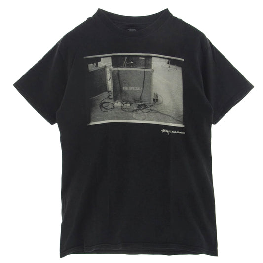 STUSSY ステューシー Josh Cheuse ジョシュ チーズ フォトプリント 半袖 Tシャツ ブラック Mサイズ ブラック系 M【中古】