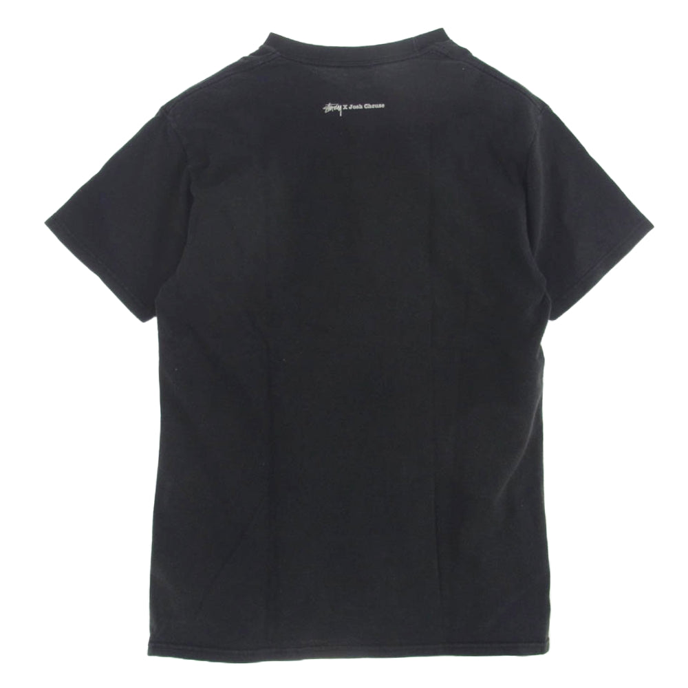 STUSSY ステューシー Josh Cheuse ジョシュ チーズ フォトプリント 半袖 Tシャツ ブラック Mサイズ ブラック系 M【中古】
