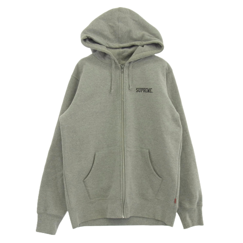 Supreme シュプリーム 15AW Toshio Maeda Zip Up Sweatshirt 前田俊夫 バック プリント ジップ パーカー Mサイズ グレー系 M【中古】