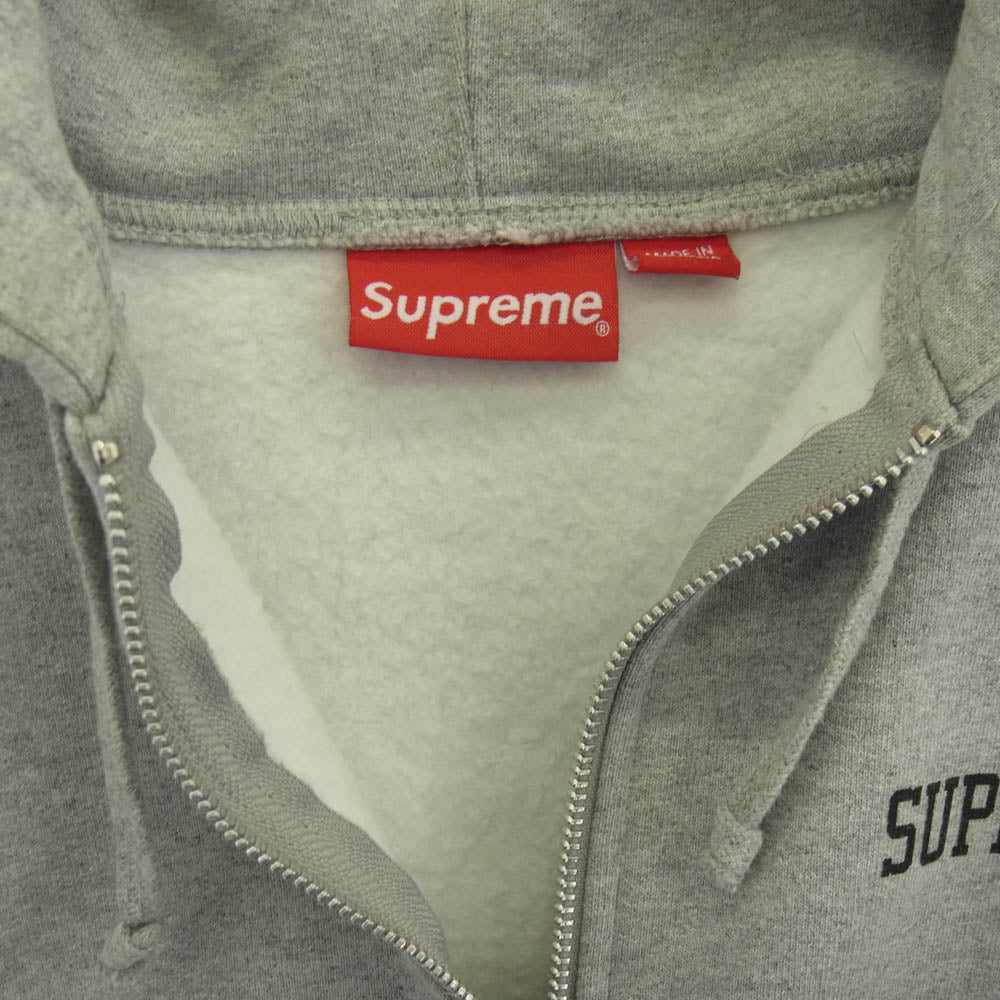 Supreme シュプリーム 15AW Toshio Maeda Zip Up Sweatshirt 前田俊夫 バック プリント ジップ パーカー Mサイズ グレー系 M【中古】