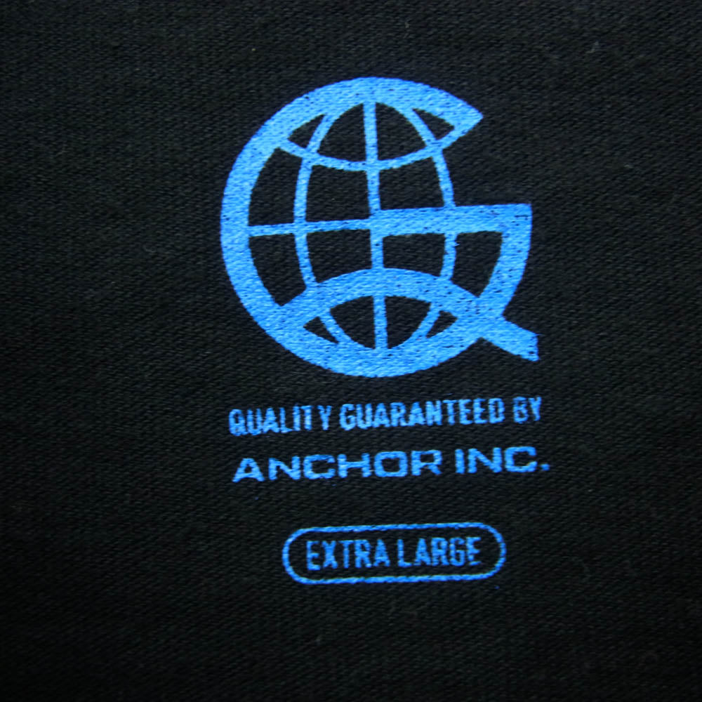 メルセデス アンカー バック ロゴプリント 胸元 刺繍 Tシャツ ブラック系 XL【中古】