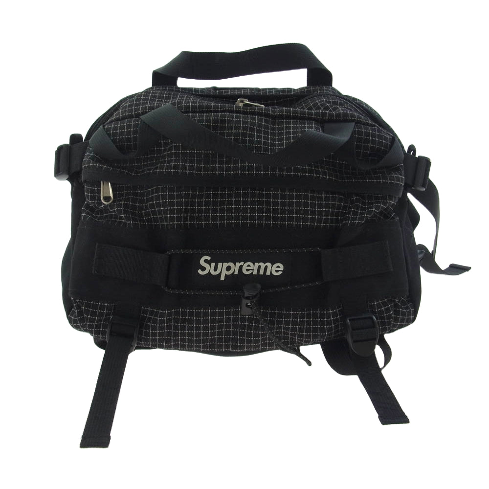 Supreme シュプリーム 09AW Ripstop Mountain Bag リップストップ マウンテン ウエストバッグ ブラック系【中古】