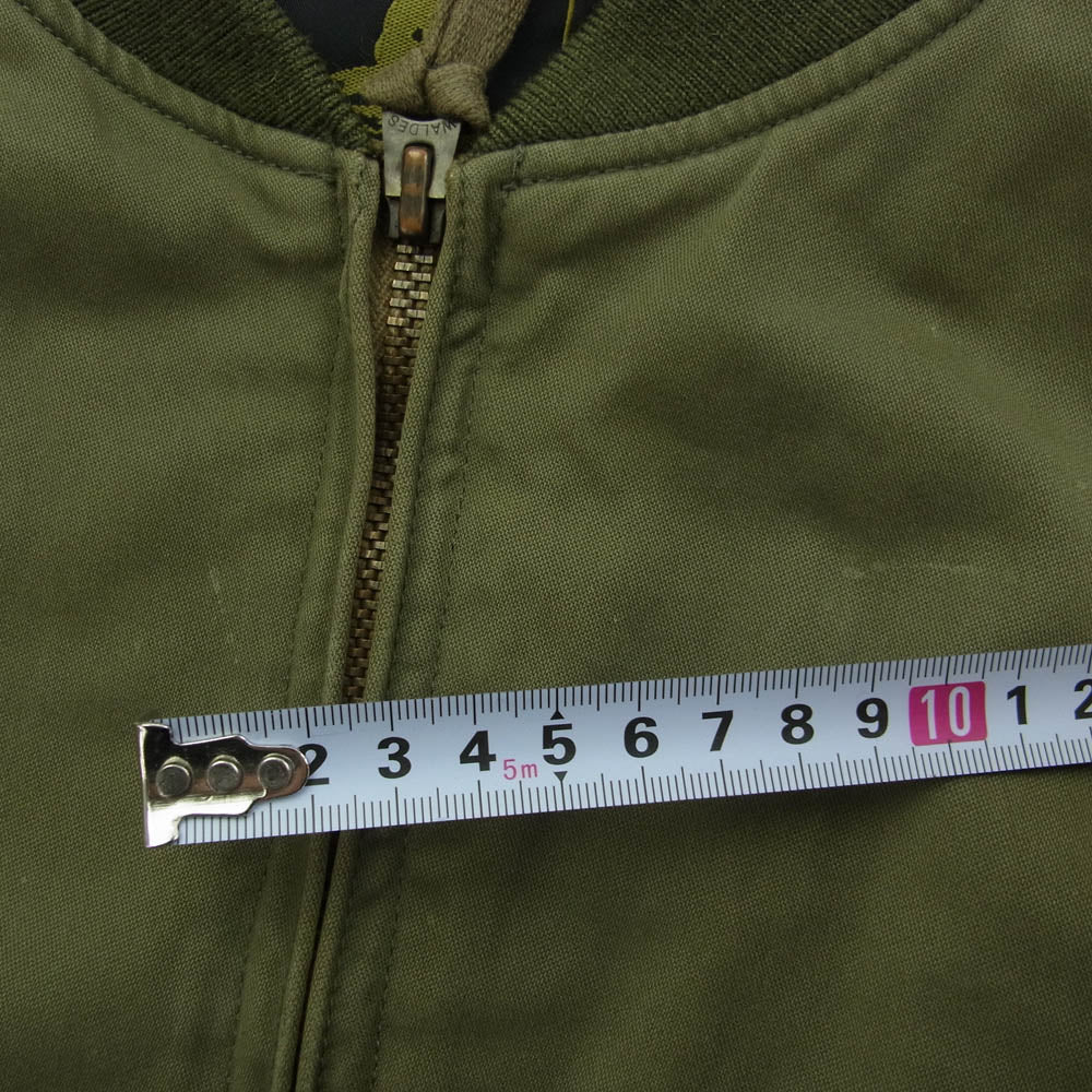 HYSTERIC GLAMOUR ヒステリックグラマー 0253AB09 MA-1 JK ワッペン フライト ジャケット カーキ系 S【中古】