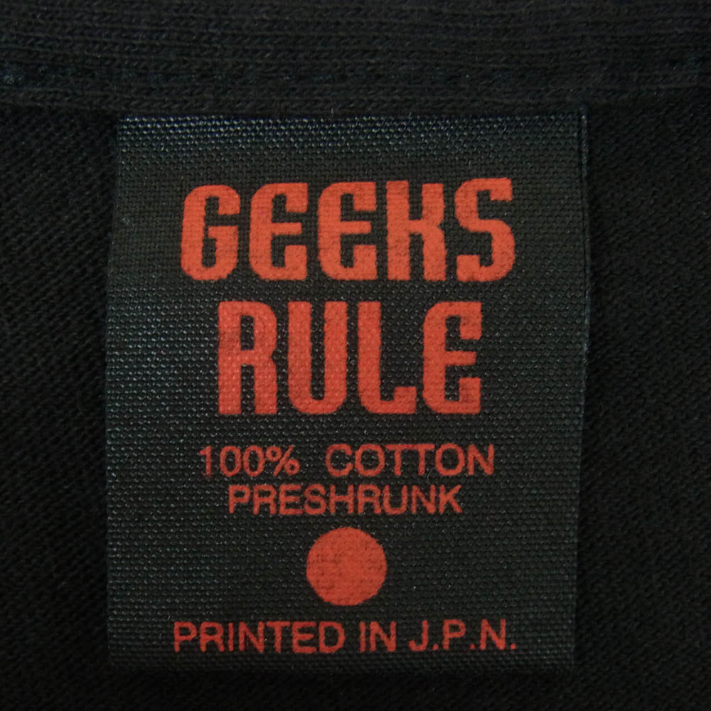 GEEKS RULE ギークスルール GHOST IN THE SHELL 攻殻機動隊 プリント 半袖 Tシャツ コットン ブラック系 XL【中古】