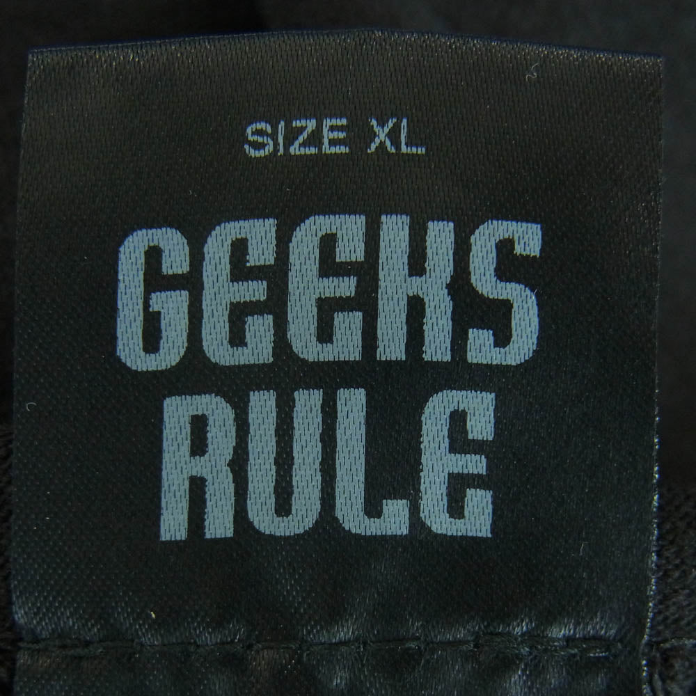 GEEKS RULE ギークスルール GHOST IN THE SHELL 攻殻機動隊 プリント 半袖 Tシャツ コットン ブラック系 XL【中古】