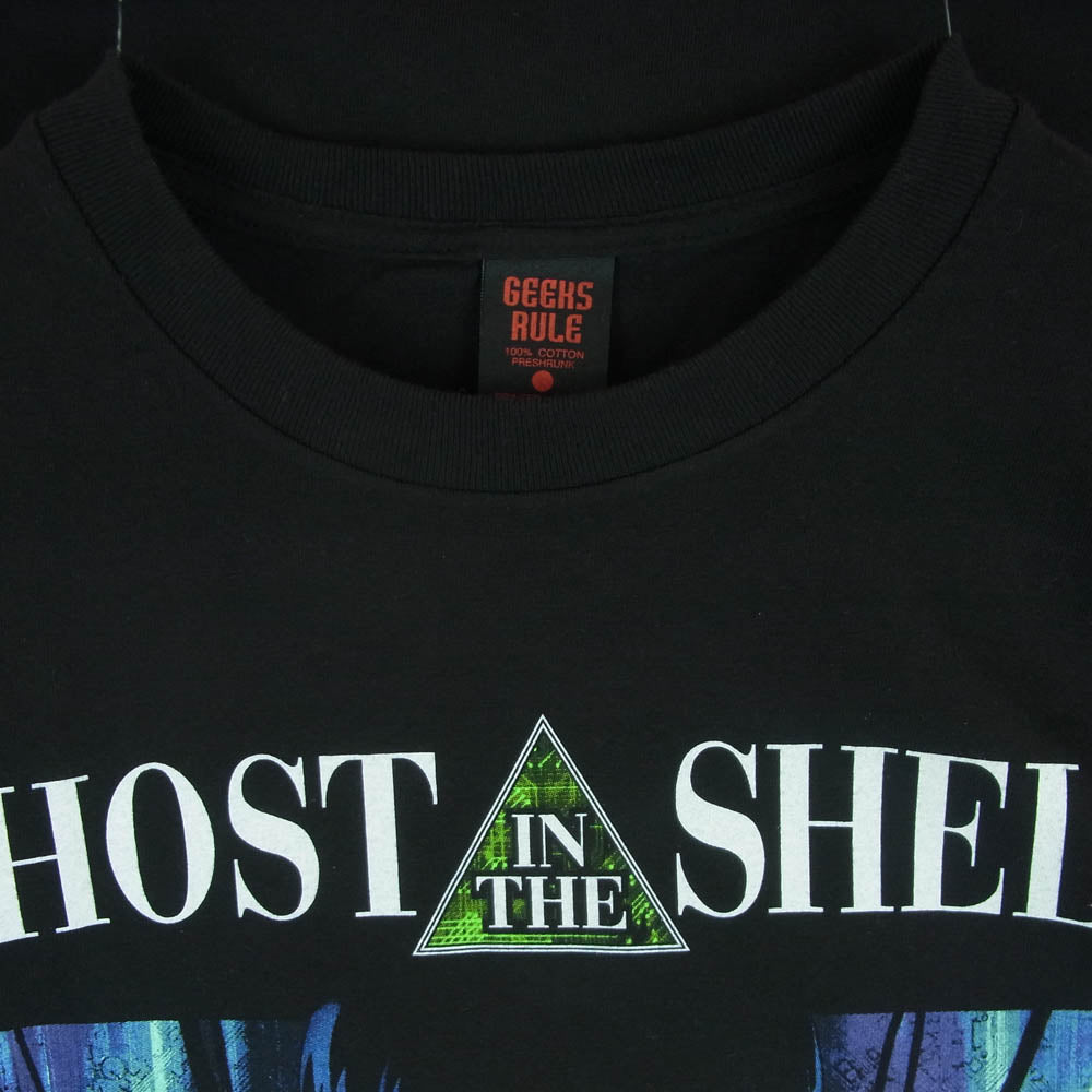 GEEKS RULE ギークスルール GHOST IN THE SHELL 攻殻機動隊 プリント 半袖 Tシャツ コットン ブラック系 XL【中古】