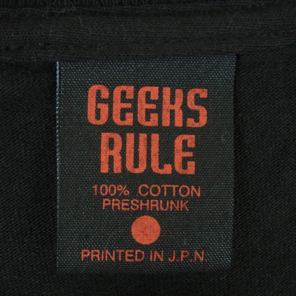 GEEKS RULE ギークスルール GHOST IN THE SHELL 攻殻機動隊 プリント 半袖 Tシャツ コットン ブラック系 XL【中古】