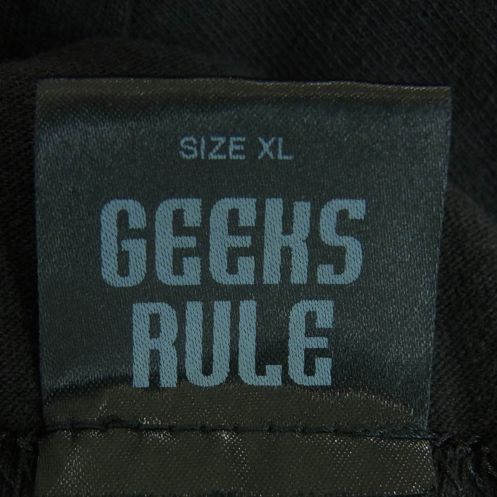 GEEKS RULE ギークスルール GHOST IN THE SHELL 攻殻機動隊 プリント 半袖 Tシャツ コットン ブラック系 XL【中古】
