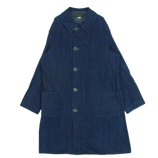 WAREHOUSE ウエアハウス SHOP COAT ライトオンス デニム ショップ コート 日本製 インディゴブルー系 38【中古】