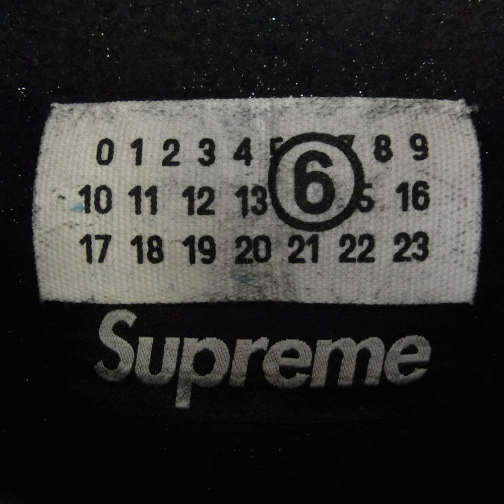 Supreme シュプリーム 24SS × MM6 Maison Margiela メゾン マルジェラ Foil Box Logo Hooded Sweatshirt フォイル ボックスロゴ パーカー グレー系 XL【中古】