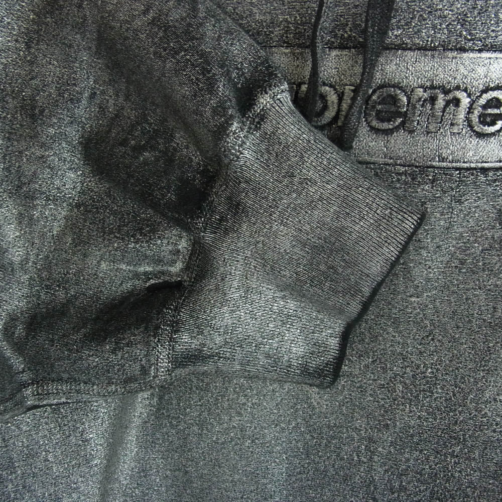 Supreme シュプリーム 24SS × MM6 Maison Margiela メゾン マルジェラ Foil Box Logo Hooded Sweatshirt フォイル ボックスロゴ パーカー グレー系 XL【中古】