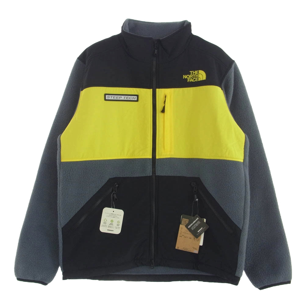 THE NORTH FACE ノースフェイス NA62001 STEEP TECH スティープ テック ZIP FREECE ジップ フリース ジャケット グレー系 イエロー系 L【極上美品】【中古】