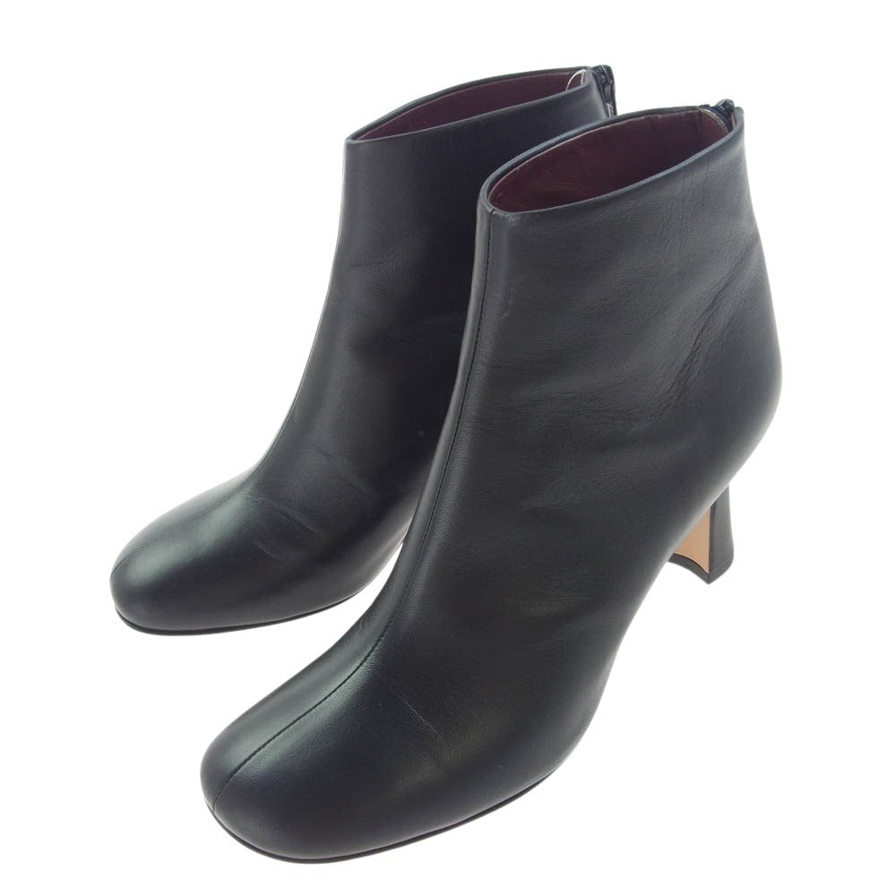 ジョーンスミス レザー ショート ブーツ ブラック系 37【極上美品】【中古】