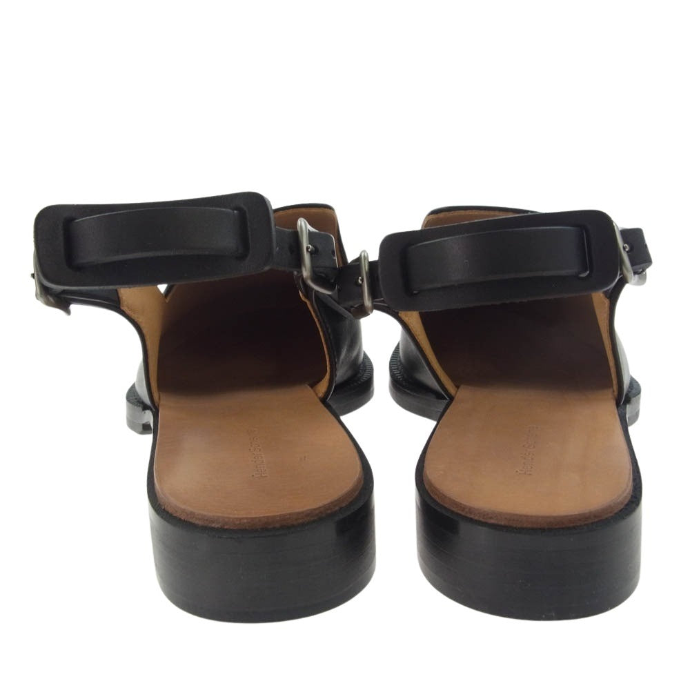 Hender Scheme エンダースキーマ ro-s-cha chameleon strap レザー カメレオン ストラップ シューズ ブラック系 4【極上美品】【中古】