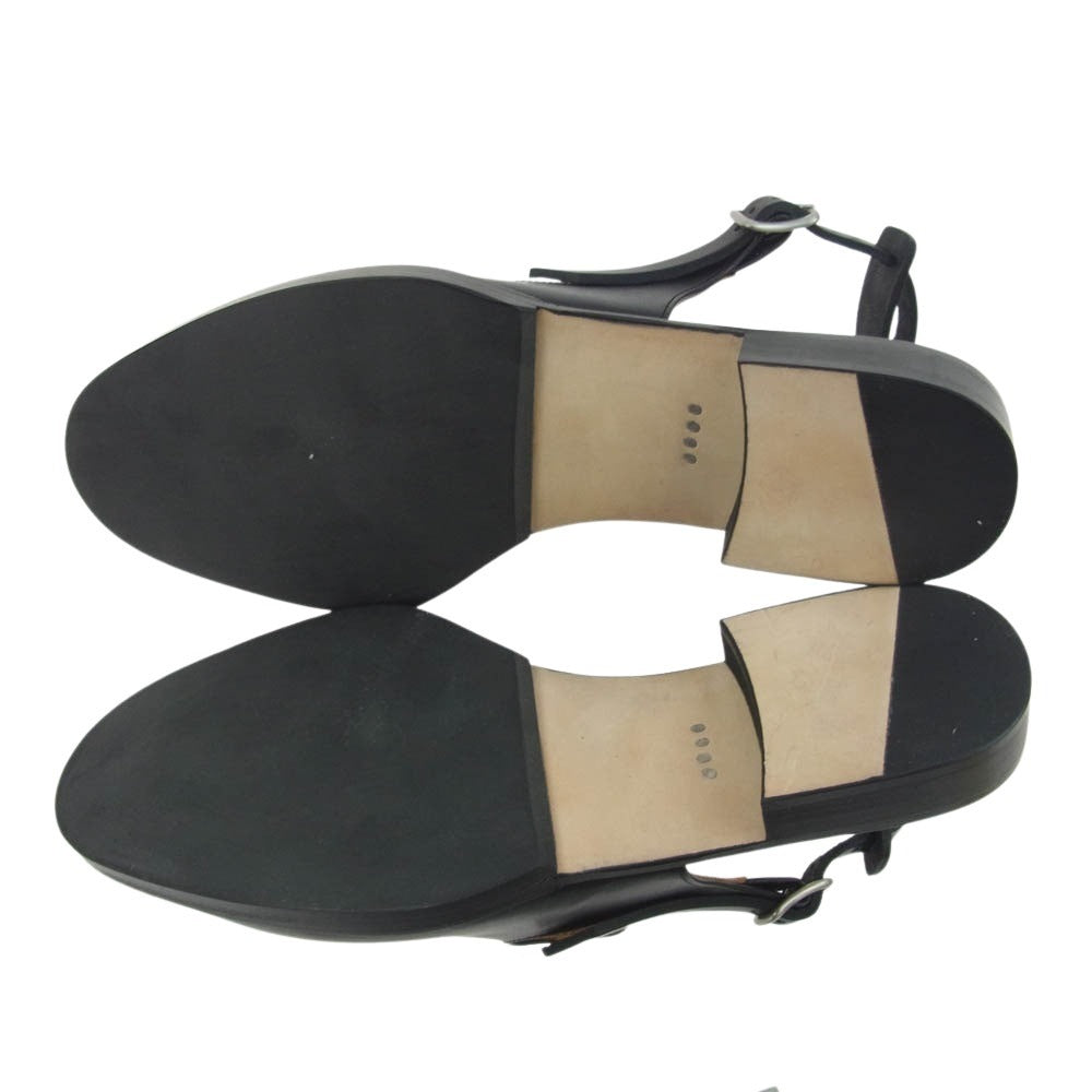 Hender Scheme エンダースキーマ ro-s-cha chameleon strap レザー カメレオン ストラップ シューズ ブラック系 4【極上美品】【中古】